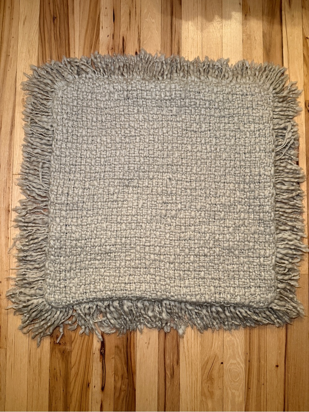 Pottery Barn Textured Chunky Fringe Knit Pillow Cover